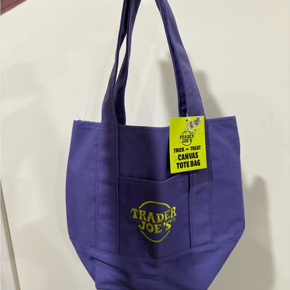 NWT Trader Joe’s Purple Canvas Tote Bag